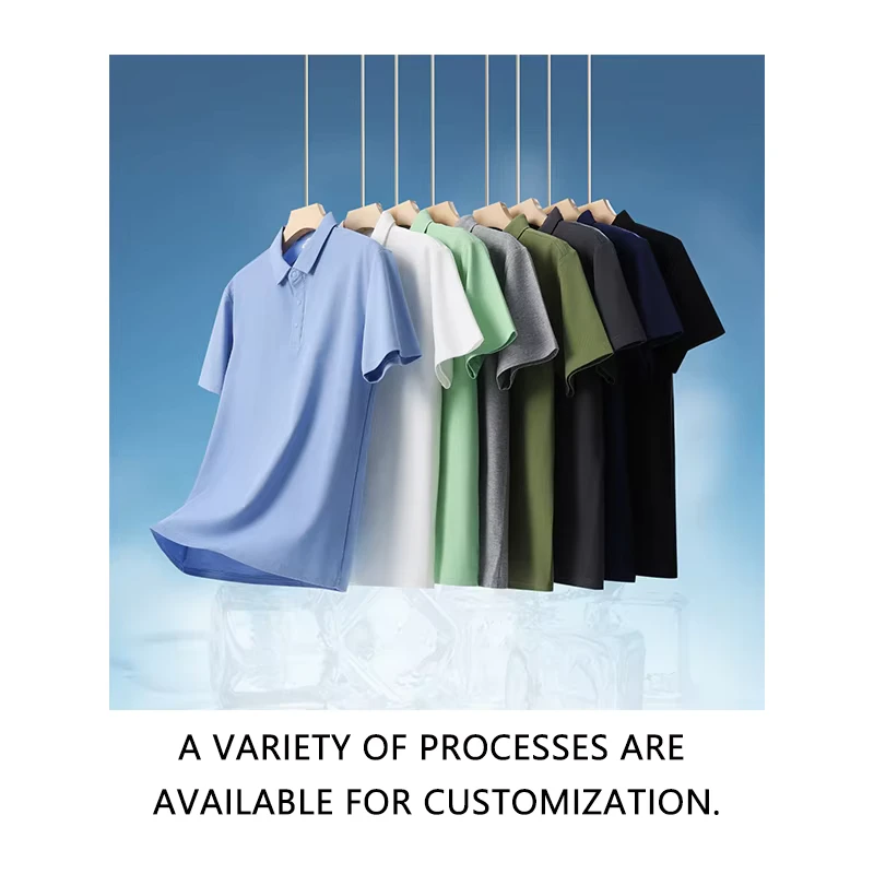 TIMAGoT TS8222 Casual Stylish Anti Wrinkle Solid Color Polyester Cotton Men's Shirt Knitted Lapel Short Sleeved Customizable