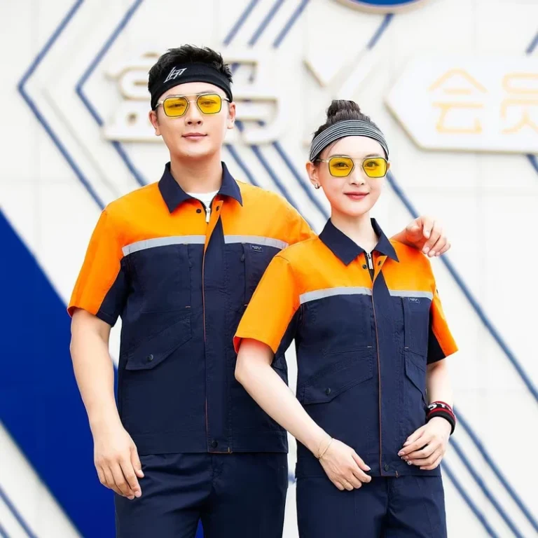TN6291-High-Quality-Breathable-Short-Sleeve-Work-Uniform-Set-Industrial-Work-Clothes-Two-Piece-Set-for-Factory-Worker