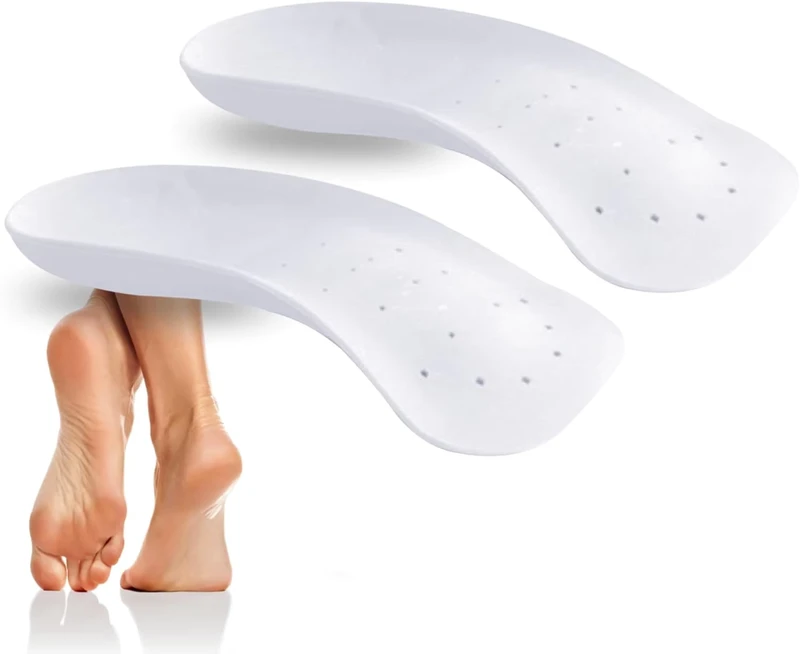TPR Cushioned Arch Support for Flat Feet, Heel Balance, and Ankle Stability
