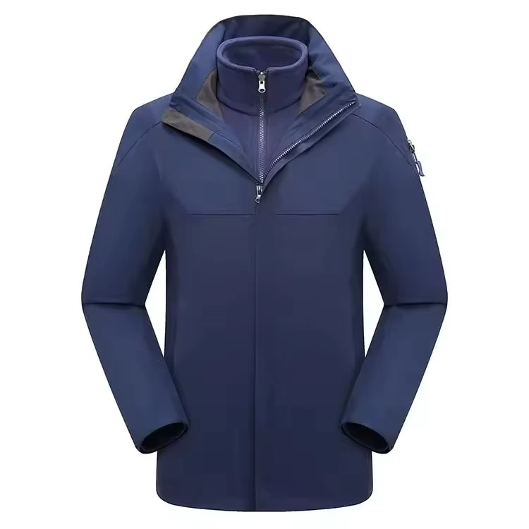 Tactical-3-in-1-All-Weather-Unisex-Waterproof-Breathable-Jacket-with-Zipper-Closure-Double-Layer-Warm-Fleece-Customizable-Hiking