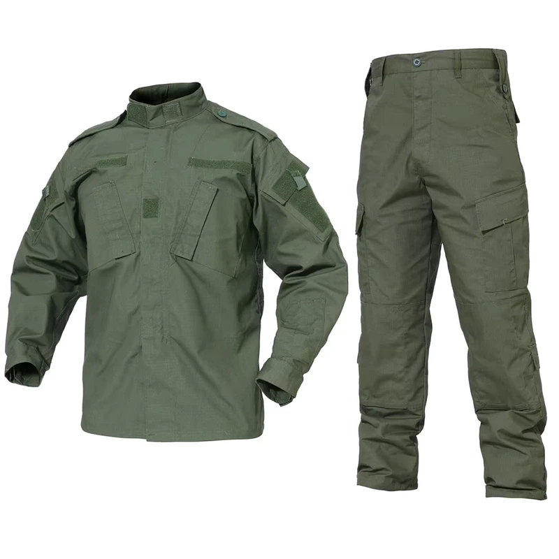 Tactical Combat ACU Suit, Olive Green Digital Camo Training and Hunting Uniform