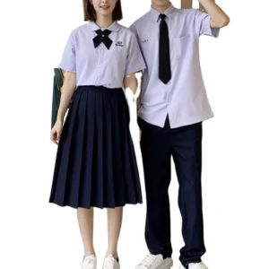 Thai School Uniform for Middle and High School Students, Autumn Class Dress and Chorus Performance Dress