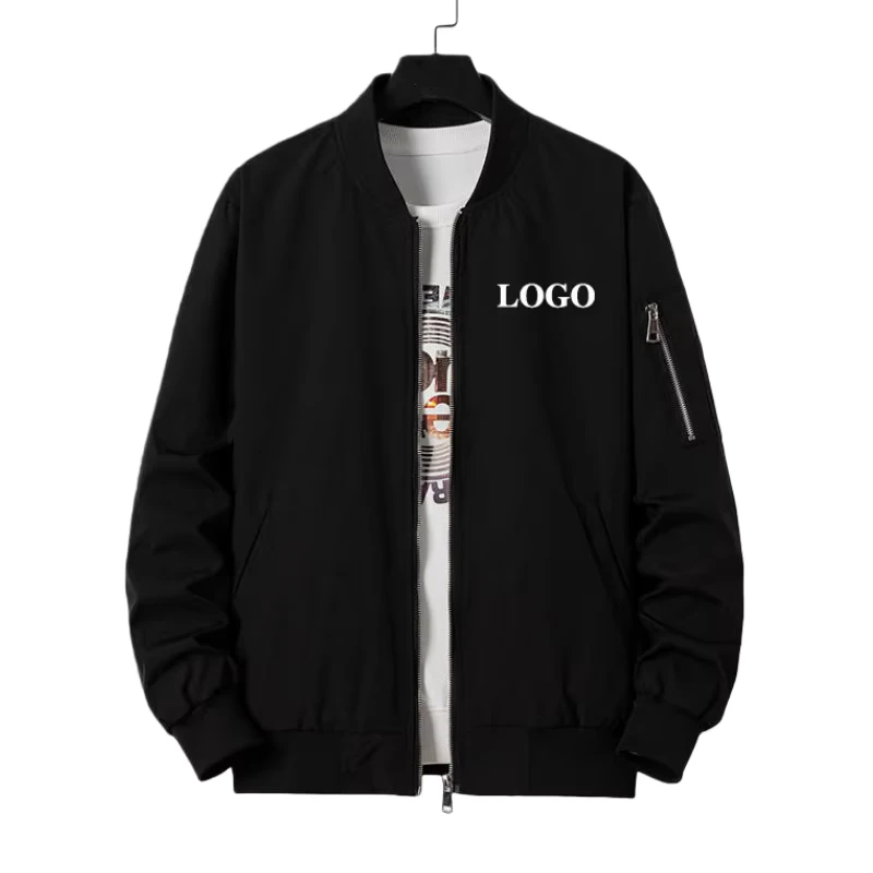 Thickened Baseball Jacket Spring and Autumn Work Clothes pilot Windproof and Waterproof Coat Embroidered Customized with logo