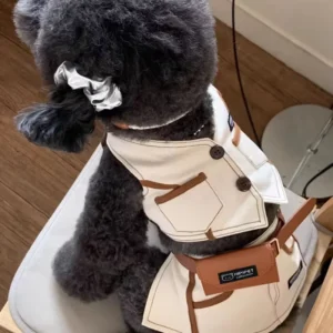 Thin Ins Fashion Korean Style Dog Vest Suit Polyester Geometric Pattern Spring Summer Cute Daily Wear Halloween Small Medium Dog