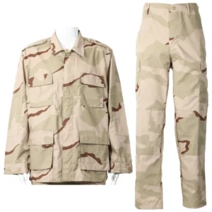 Three-Color Desert BDU Set Camouflage Jacket and Pants Security Guard Uniform