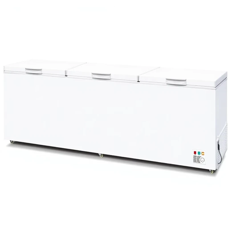 Three Door Top Open Chest Freezer 1100L Compressor Household & Hotel Use Manual Defrost Single Temperature Freestanding