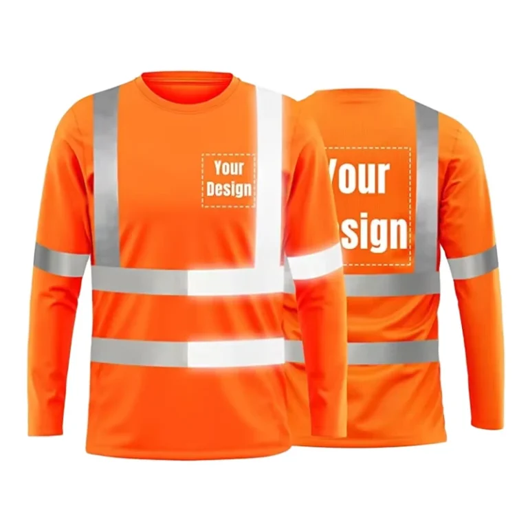Todays-Shipping-OSHA-Type-R-Class-3-Polyester-Long-Sleeve-Hi-Vis-Safety-Shirts-High-Visibility-Reflective-Quick-Dry-Breathable