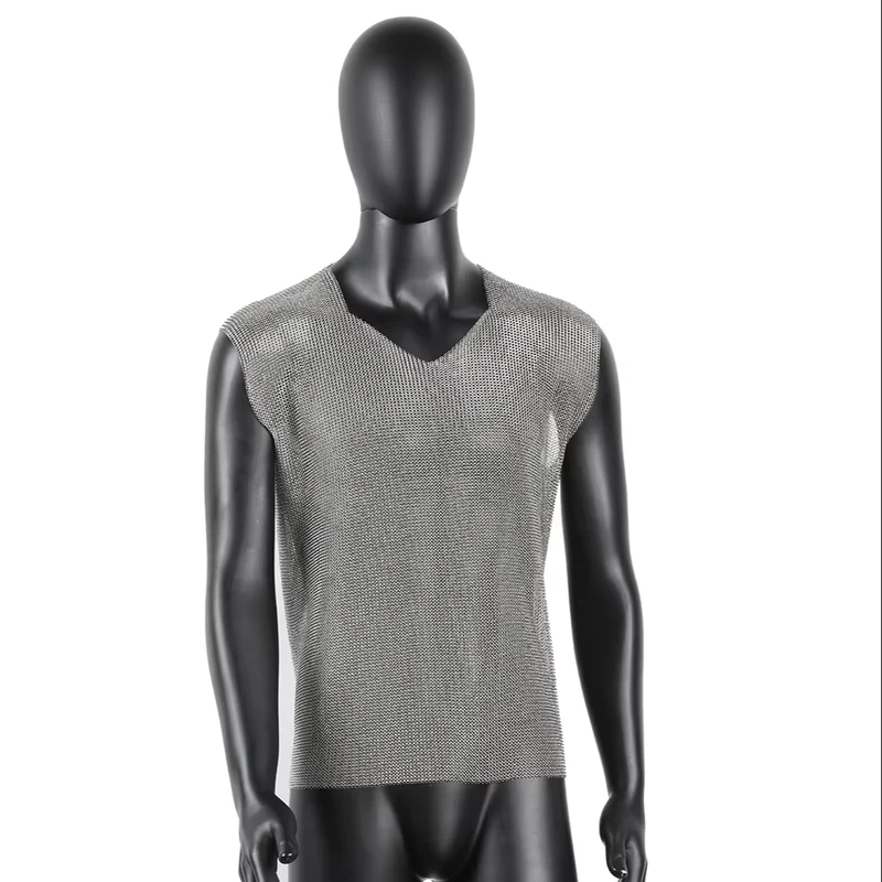 Top Chain Mail Vest Cut Resistant Stainless Steel Cut Resistance Butcher Chainmail Shirts