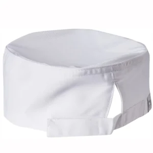 Top Mesh Vent Catering Chef Hat with Adjustable Strap One Size Black Beanies
