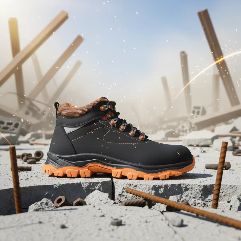 Top Quality South American Mid cut Mining Construction Heavy Industry Workers' Steel toed Anti slip Rubber Safety Shoes Boots