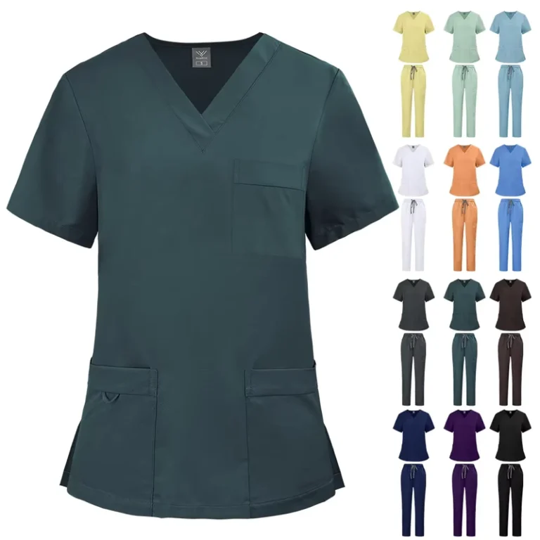 Top-Selling-Hospital-Nursing-Scrub-New-Colors-Washable-Short-Sleeves-Logo-Custom-Doctor-Nurse-Set-Stretchy-Surgical-Uniforms