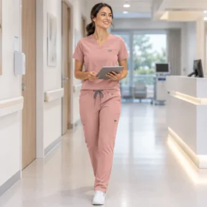Touchhealthy Women’s OEM Hospital Medical Beauty Dental Doctor Clinic Scrub Accessories Suits Polyester Rayon Spandex