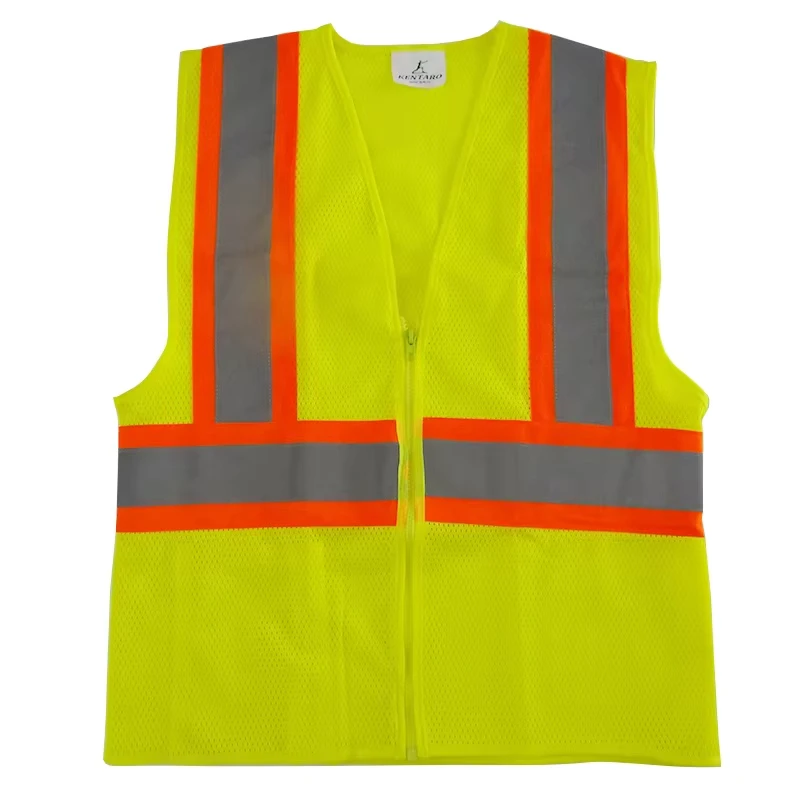 Traffic Command Mesh Safety Vest with Phone Pockets