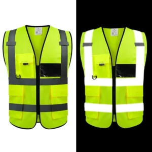 Traffic Control Roadway Guidance Shoulder Radio Tab Hi Vis Reflective Water Proof Customized Logo Safety Vest