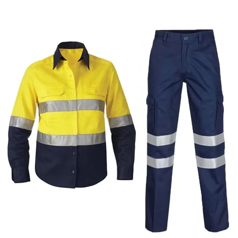 Traffic-Lights-Work-Pants-Basic-Safety-Coverall-Hi-Vis-Shirts-OEM-Service-Two-Tone-Hi-Vis-100-Cotton-Shirts-for-Men