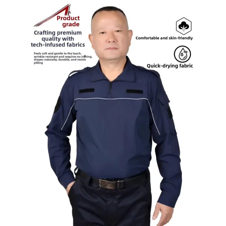 Training-Security-Inspection-Mens-Polyester-Polo-Style-Workwear-Overalls-Quick-Drying-Stretch-Emergency-Rescue-Fire-Fighting
