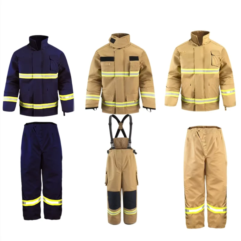 Traje De Bombero Firefighting Suit Set Fire Extinguishing Guard Uniform Heat-Insulated Unisex Protective Clothing