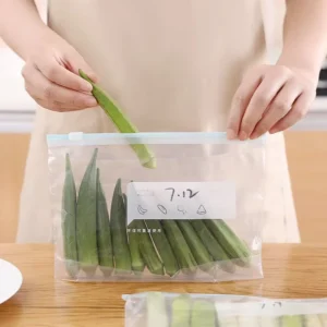 Transparent China Reusable Slider Zipper Bag Biscuit Reusable Ziplock Bags Edible Stand up Mylar Bag