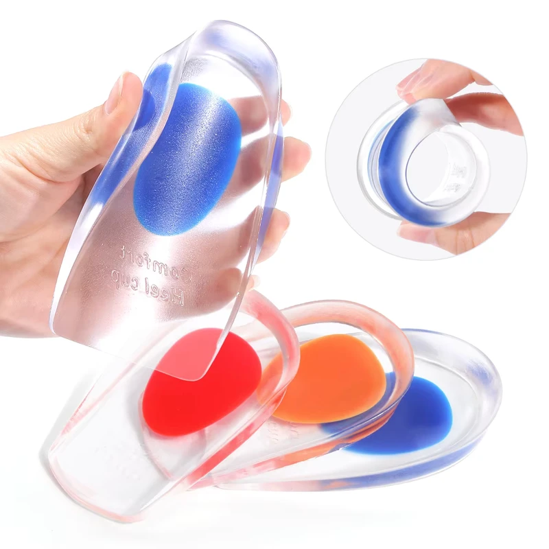 Transparent Sports U Shaped Half Insole Heel Pad Running Comfort Foot Protection Gel Foot Cushions