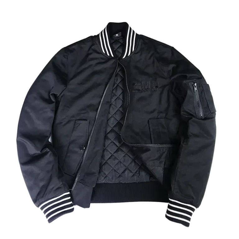 Twill-Cotton-Padded-Zip-up-Varsity-Bomber-Jacket