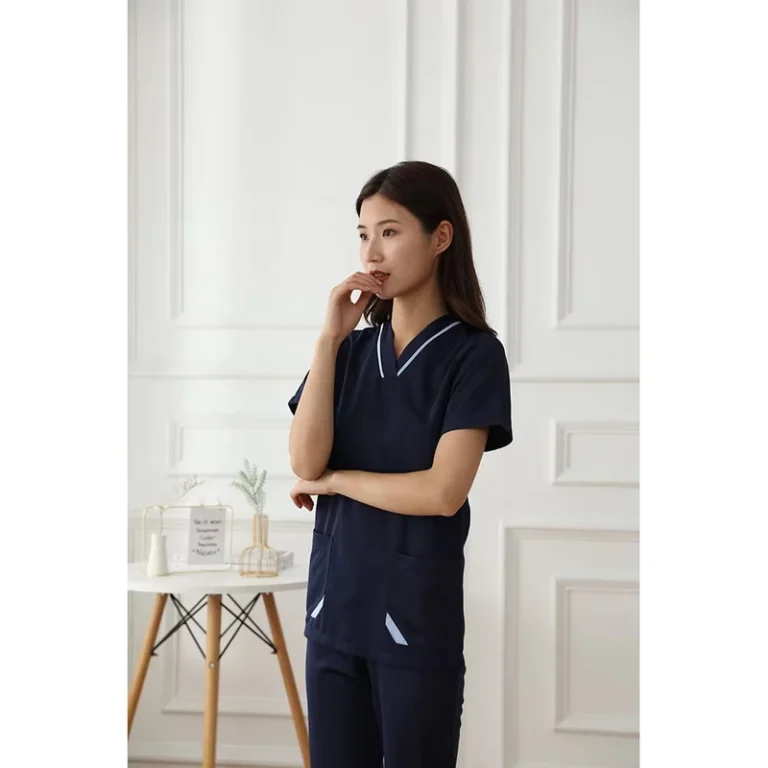 Twill-Summer-Navy-Women-95Polyester-5Conductive-Fiber-Anti-static-Hospital-Uniforms-Scrubs-Hospital-Scrubs-Uniform