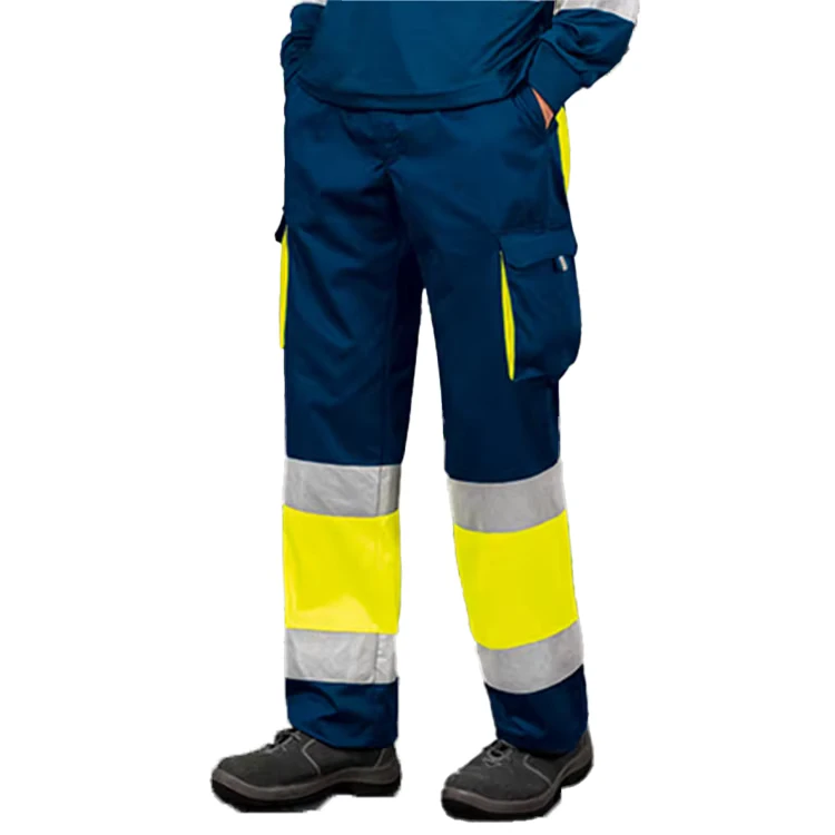 Two Colour Combination Construction Electrician Workwear Jacket Pants for Men Hi Vis Workwear