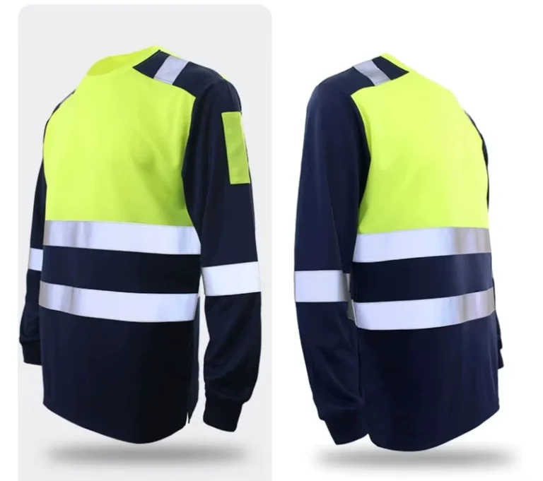 Two-Tone-Work-Safety-Vest-Neck-Long-Sleeve-Orange-Yellow-Customized-Logo-Reflective-ANSI-Class-2-Waterproof-Safety-Workwear