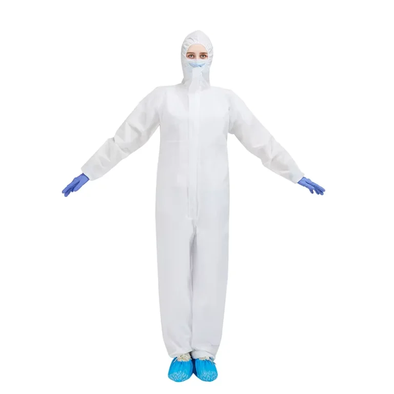 Type-5-6-Anti-static-Disposable-Microporous-50gsm-55gsm-63gsm-Coverall-with-Hood