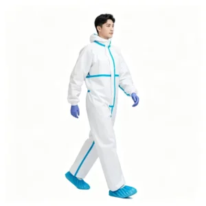 Type 5 6 Disposable Hazmat Coverall Nonwoven Lab Suit Custom Logo & Packaging OEM Factory