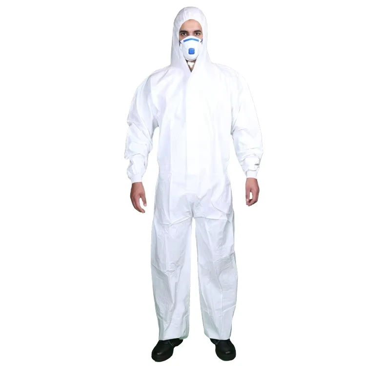 Type 5 6 SF Disposable Microporous Waterproof Anti Static Radiation Proof Safety Coveralls for Men CE Certified
