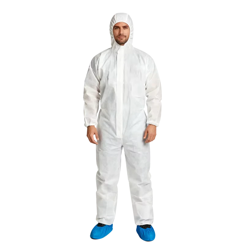 Type 5/6 Tyvek Microporous PP Disposable Coverall for Oil and Gas Safety Clothing Disposable Protective Coverall OEM