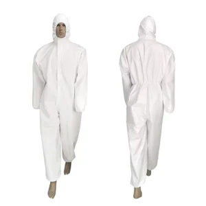 Type 5 6 Work Coveralls Disposable Work Coverall 50 Gsm Microporous Coverall With Hood
