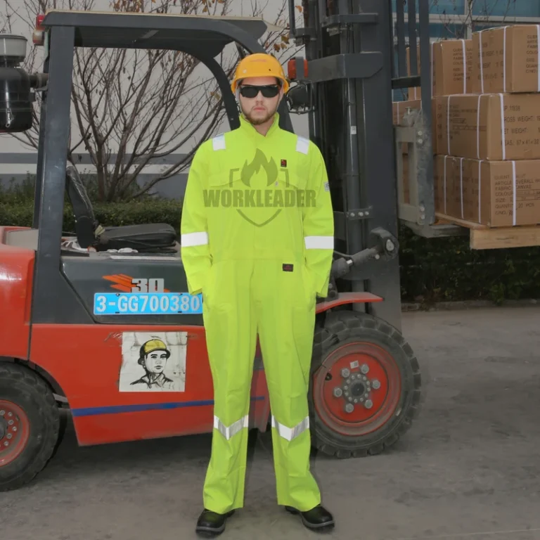 UL-Classified-NFPA-70E-Electrical-Hazard-Protection-Hi-Vis-Yellow-FR-Arc-Flash-Coverall-for-Utility-Workers