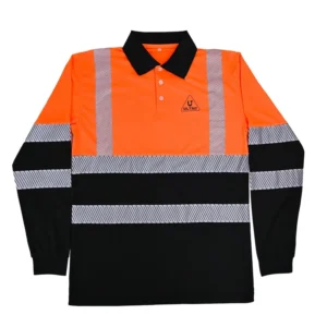 ULTAC ANSI Class 3 Safety Polo Shirt OEM ODM Customizable Orange Long Sleeve Winter Workwear Guangdong
