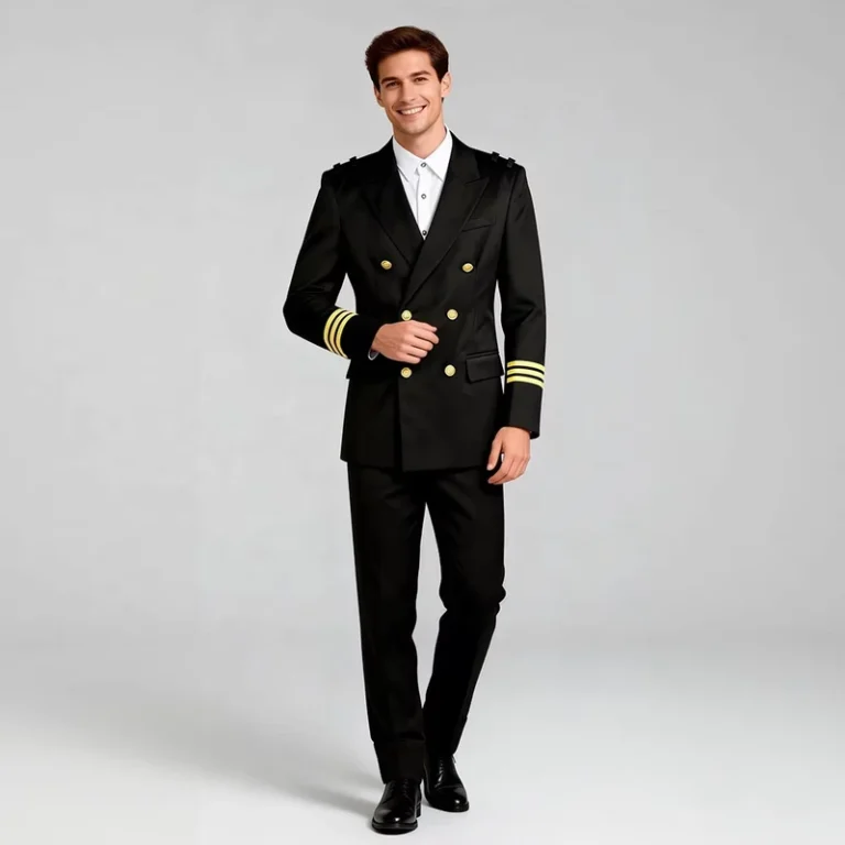 ULTAC-All-Seasons-White-Shirt-Captain-Crew-Flight-Attendant-Pilot-Suit-Long-Sleeve-Polyester-Outfit-Service-Airline-Uniforms