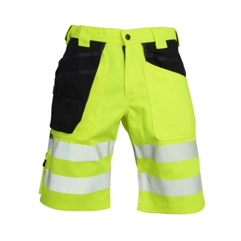 ULTAC-EN20471-Hi-Vis-Safety-Shorts-Work-Trouser-Pants-Stretch-With-Reflective-Straps