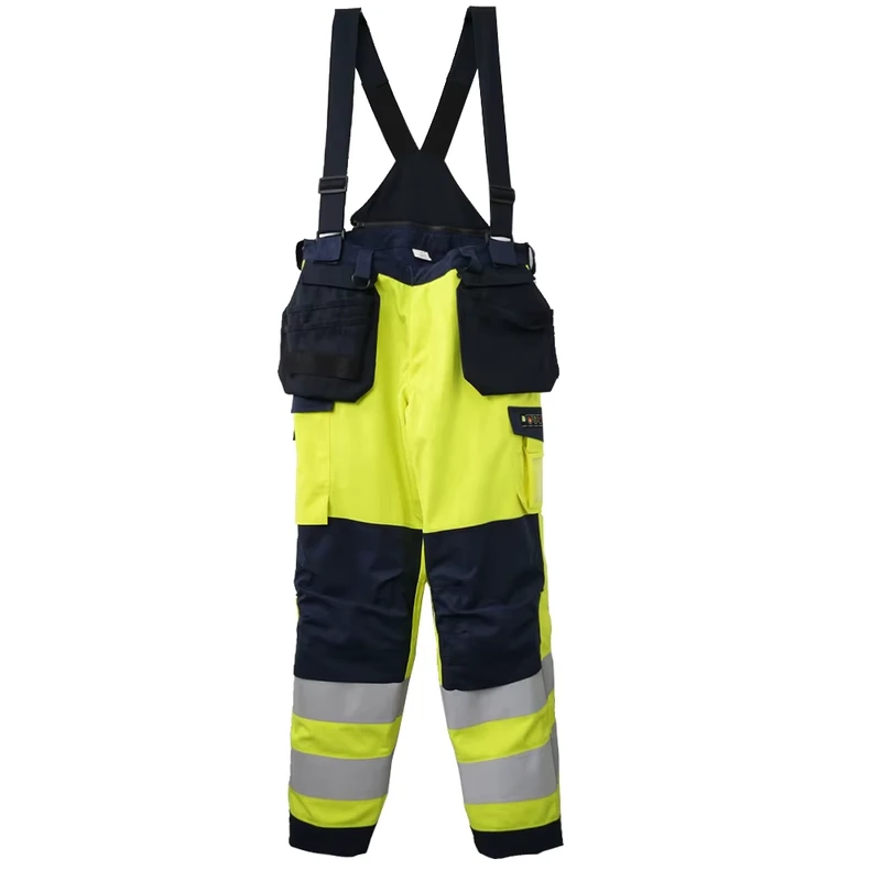 ULTAC Fr Clothing Flame Resistant Hi Vis Trousers Work Cargo Pants with Removable Shoulder Strap