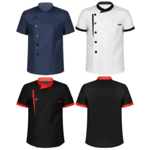 US Men’s Restaurant Kitchen Cosplay Costumes Uniform Button Chef Jacket Shirt Uniforme De Chef Pastelero