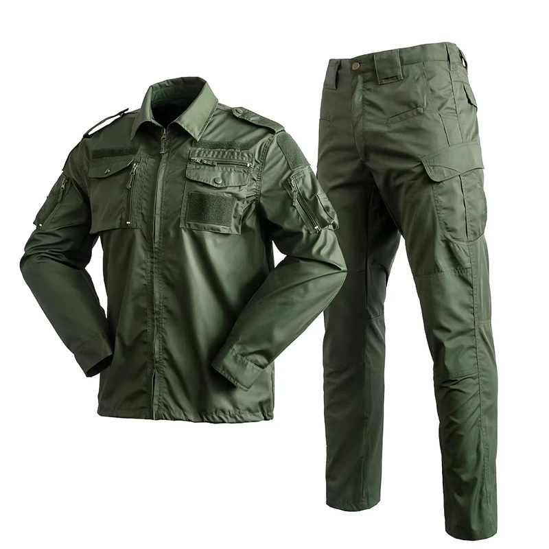 US Standard Green Multi-Color Battle Uniform Set Polyester Twill Ripstop Breathable