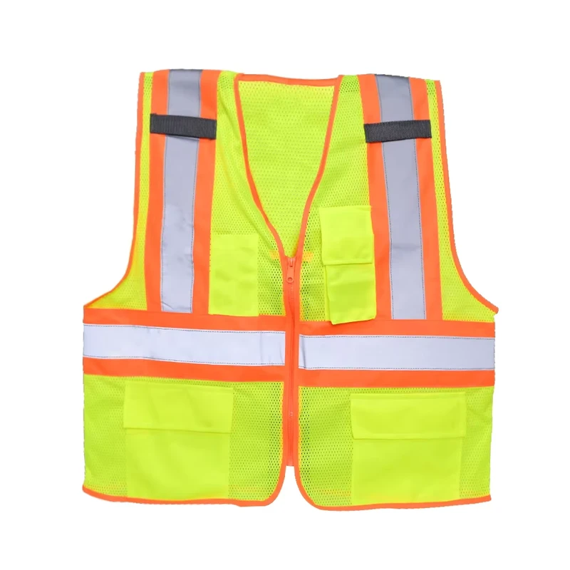 UTLAC Customized Logo High Visibility Yellow Reflective Safety Vest for Construction Site Engineers Unisex OEM ODM Supported