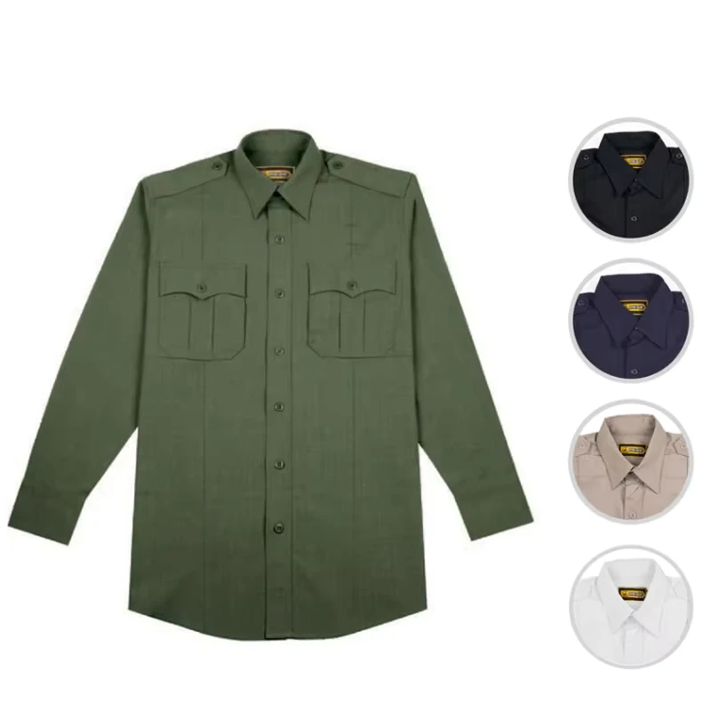 Uniform Custom Mesh and Cotton Long Sleeve Security Guard Uniforms