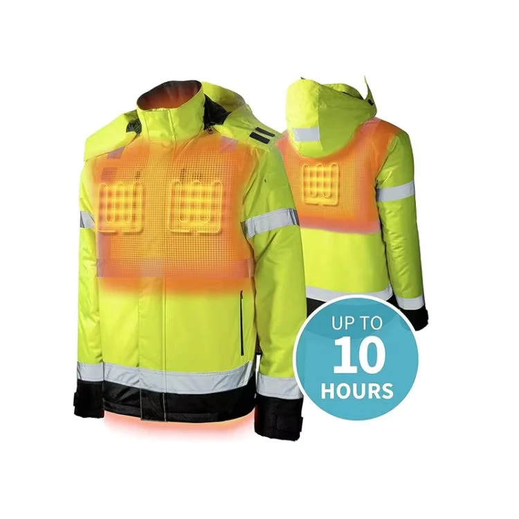 Uniform Electrician Industrial Safety Fireproof Jacket Hi Vis Reflective Winter Heated Jacket