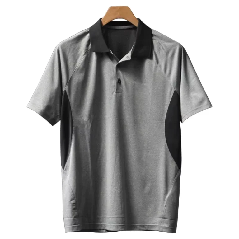 Uniform-Tshirt-Grey-Breathable-Golf-Dri-dry-Fit-Polo-T-Shirt