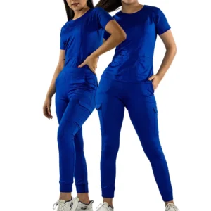 Uniform for Blue Nursing Hospital Sets Receptionist Custom Made Nurses Scrubs With Logo Suppliers Dental Nurse Tops
