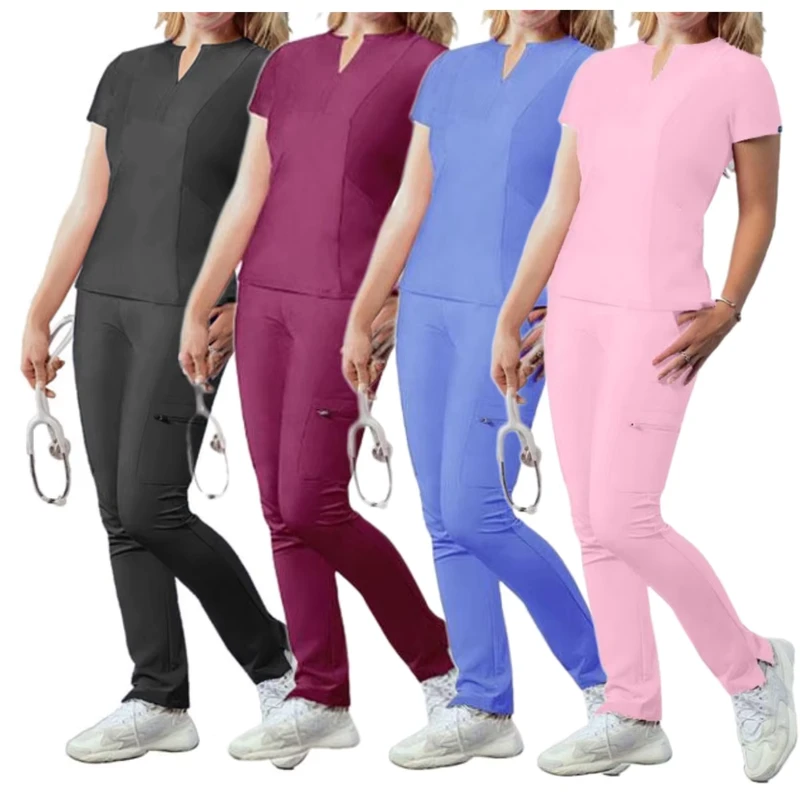 Uniforms for Beauty Salon Scrub Short Blouse Sets Nursing Scrubs Medical Nurses Uniforme Muslim Clothing for Women