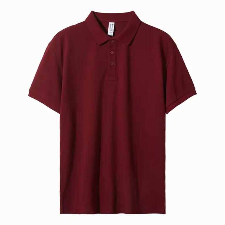 Unisex-100-Cotton-Knitted-Solid-Color-Blank-Short-Sleeve-Polo-Shirt