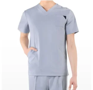 Unisex 100% Cotton Woven Medical Scrub Uniform Set, Breathable, Quick-Dry, Anti-Wrinkle
