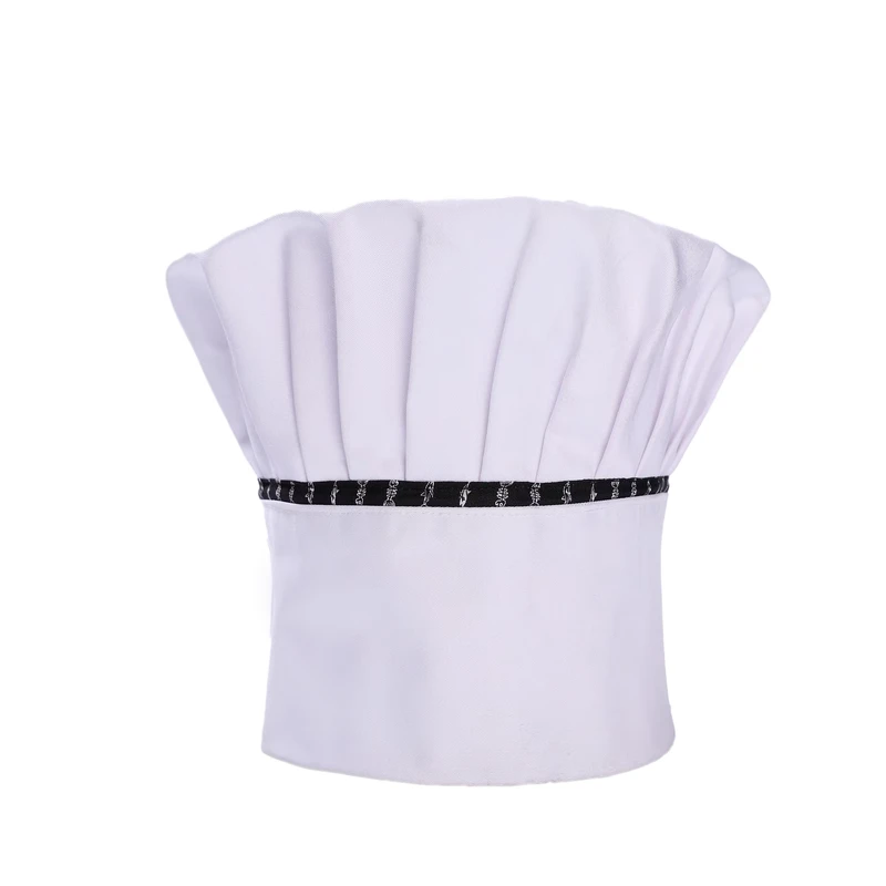 Unisex Adult Size Adjustable Elastic Band Chef Cap Kitchen Chef Hat for Cooking Shower Cap