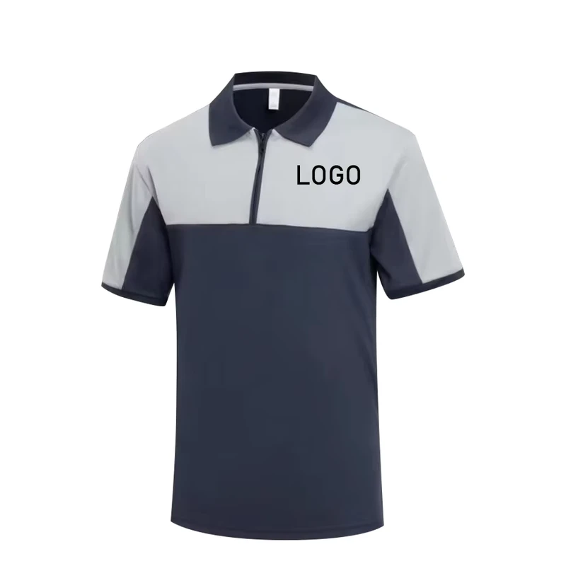 Unisex Adult Summer Logistics Work Uniform Polo Collar Custom Logo Soft Breathable Work Clothes