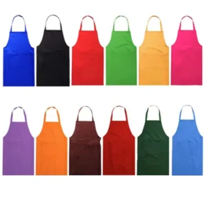 Unisex Black Cotton-Polyester Canvas Bib Apron for Bars, Cooking, Gardening, and Kitchens with Custom Logo